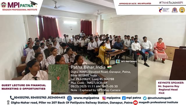 GUEST LECTURE ON FINANCIAL MARKETING & OPPORTUNITIES