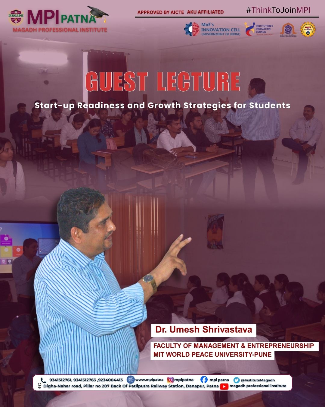 GUEST LECTURE ON Start-up Readiness and Growth Strategies for Students