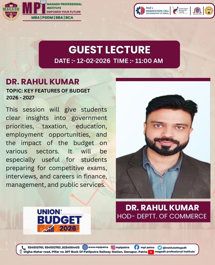 Guest Lecture on Union Budget 2026