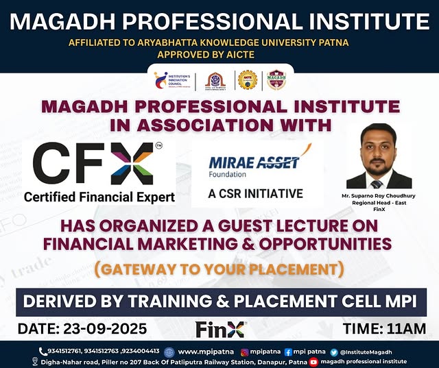 GUEST LECTURE ON FINANCIAL MARKETING & OPPORTUNITIES